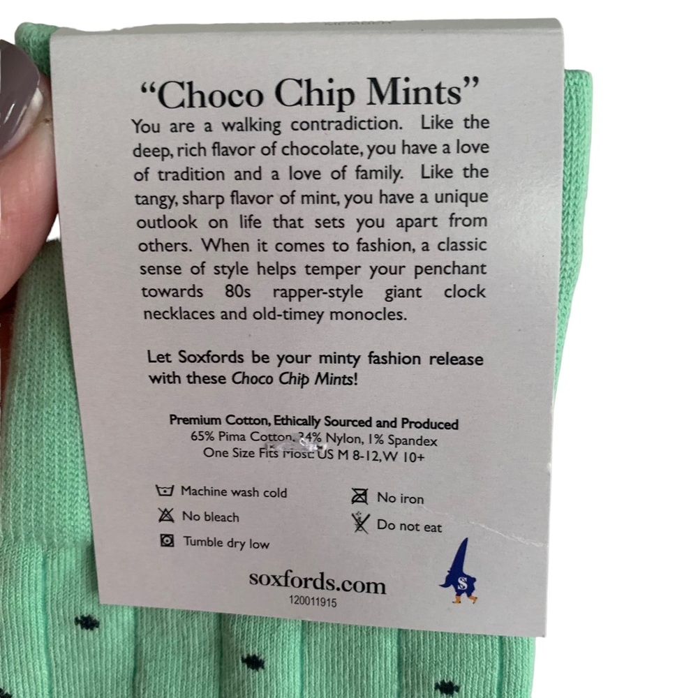 Soxfords Mens socks Golden Arches and Chico Chip Mints Socks NWT Pair Funky Fun - Picture 10 of 10